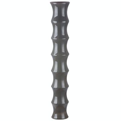 Glass floor vase "Bamboo" dark grey