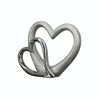 Sculpture en porcelaine "Double Coeur" VE 3