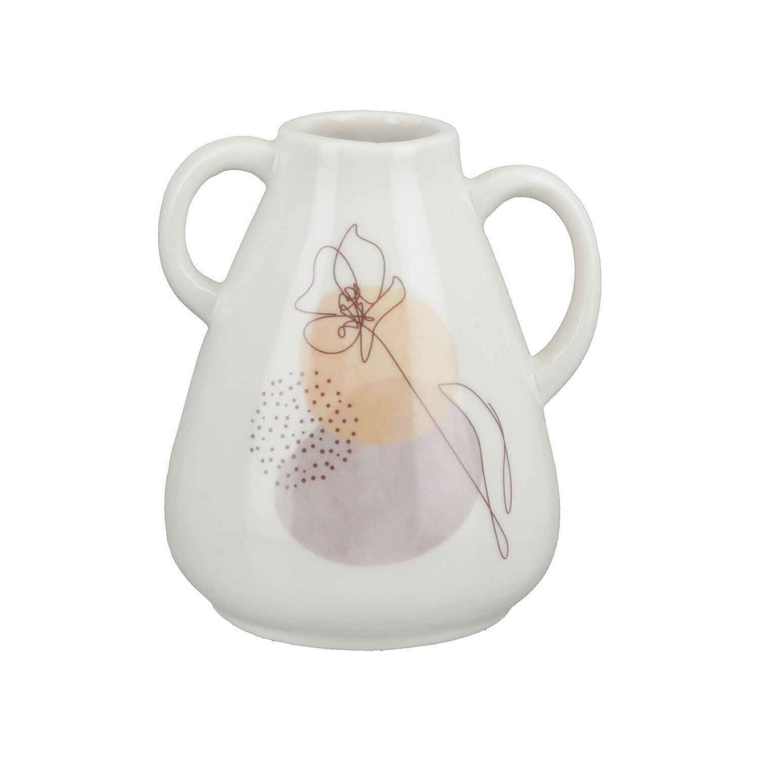 Vaso collo in ceramica con manico "One Line Flower" VE 6