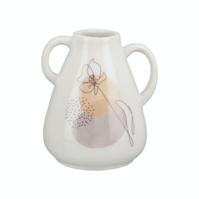 Ceramic neck vase with handle "One Line Flower" VE 6