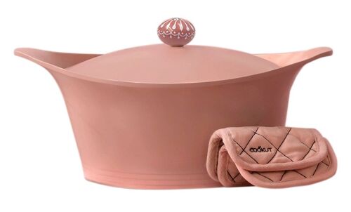 L'INCROYABLE COCOTTE 24 cm - Guimauve
 Packaging Allemand/Anglais
 Instructions : FR / EN / IT / DE / ES