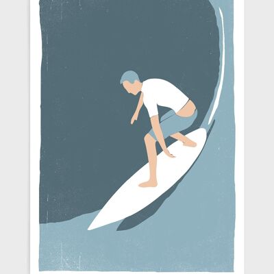 Surfing - A4 - White surfer