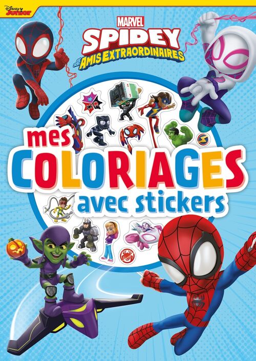 Cahier de coloriages - DISNEY - Spidey et ses amis extraordinaires - Coloriages avec stickers