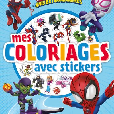 Cahier de coloriages - DISNEY - Spidey et ses amis extraordinaires - Coloriages avec stickers