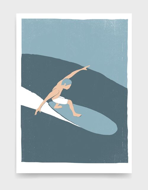 Surfer - A3 - White surfer