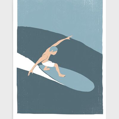 Surfer - A3 - Weißer Surfer