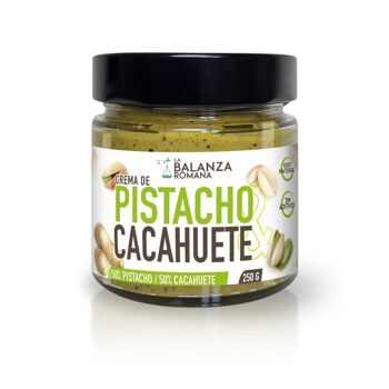 Crème naturelle pistache et cacahuète - Pot premium 250g