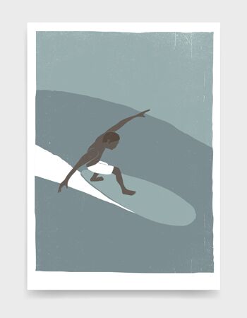 Surfeur - A4 - Surfeur noir 1