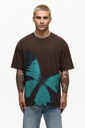 T-shirt Essence Papillon Marron 1