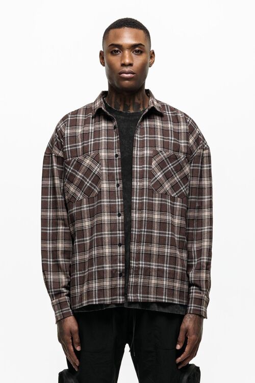 Flannel Check Brown And Tan Shirt