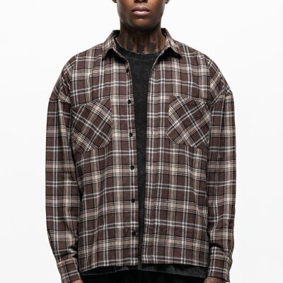 Flannel Check Brown And Tan Shirt