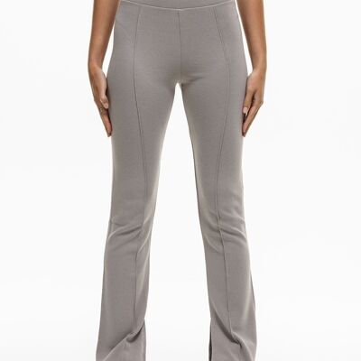 luxe Flared Split Hem Grey Trousers