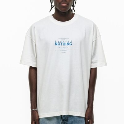 Übergroßes Copyright-Creme-T-Shirt
