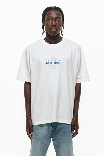 T-shirt crème Copyright surdimensionné 1