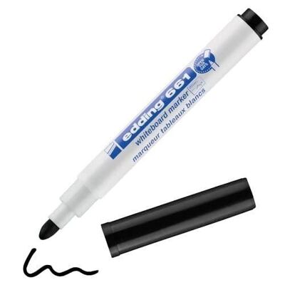 Edding 661 – Marker für Whiteboards – 1–2 mm Rundspitze – trocken abwischbarer Marker – zum präzisen Schreiben und Illustrieren