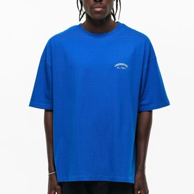 T-shirt oversize bleu cobalt Héritage