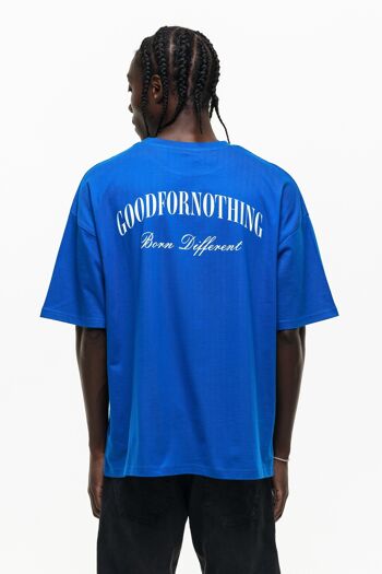 T-shirt oversize bleu cobalt Héritage 2