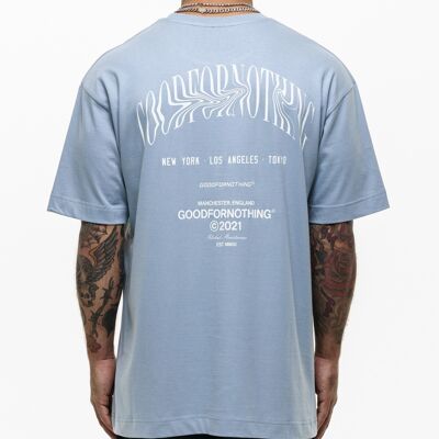 T-shirt oversize Vacation bleu poudré