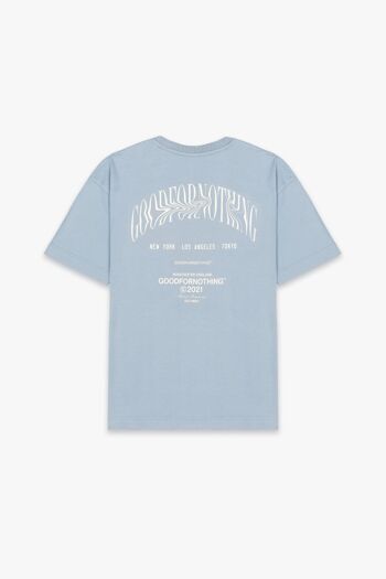 T-shirt oversize Vacation bleu poudré 3