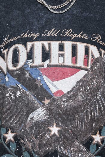 T-shirt surdimensionné délavé à l'acide Vintage Eagle 4