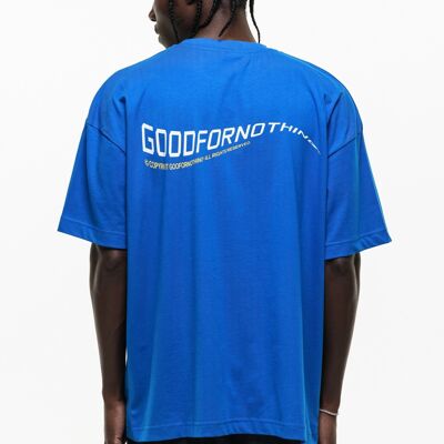 T-shirt blu cobalto Wave oversize