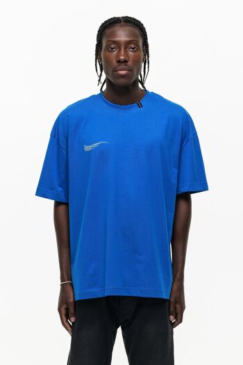 T-shirt Oversize Bleu Cobalt Vague 2