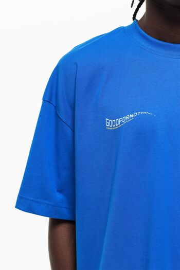 T-shirt Oversize Bleu Cobalt Vague 3