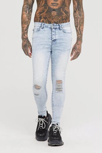 Jean skinny bleu acide Thrasher 1