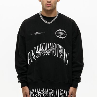 Sudadera Sostenible Travis Negra