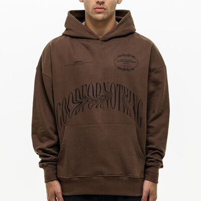 Sudadera con capucha marrón de Travis sostenible