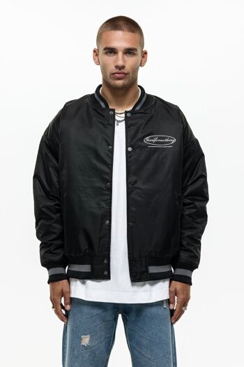 Bomber unisexe ovale en nylon noir 2