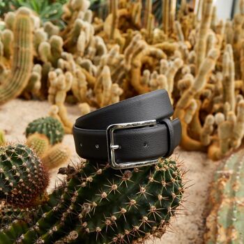 Ceinture Vouroc - Noir - ceintures en cuir de cactus 2