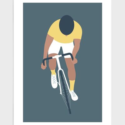 Cycliste - A4 - Jaune