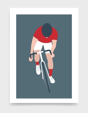 Cycliste - A4 - Rouge 1