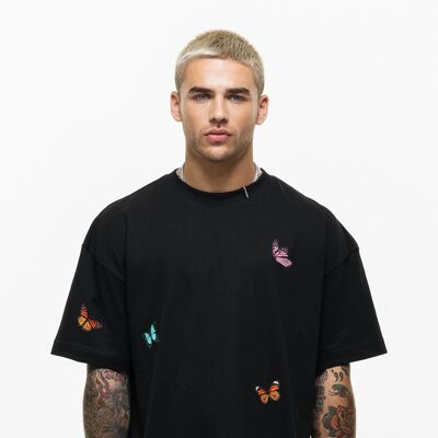 T-shirt oversize papillon Breakout noir