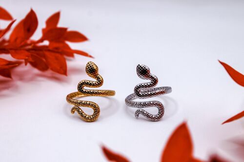 Bague "Snake" Acier inoxydable