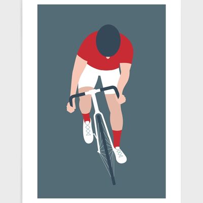Cycliste - A5 - Rouge