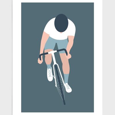 Cycliste - A5 - Bleu