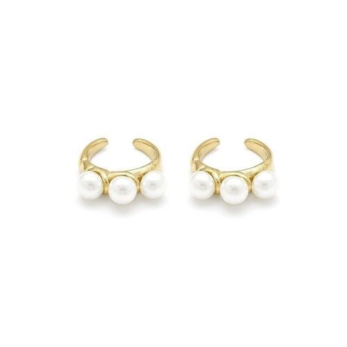 Boucles Oreilles Ear Cuff Créoles Ajustable Perle Été