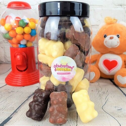 Bocal d'oursons guimauves au chocolat - Candy Mix