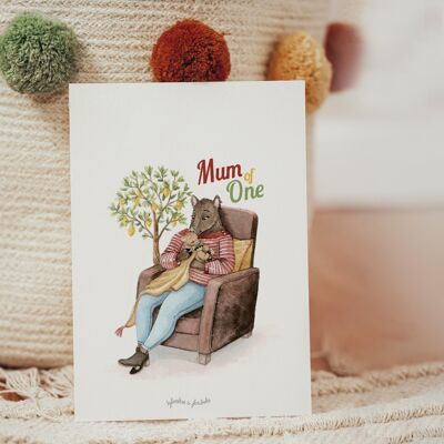 Mother's day card mum of one Boar