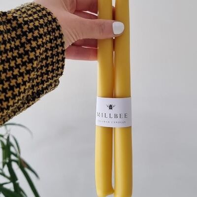 Dipped Yellow Beeswax Candles