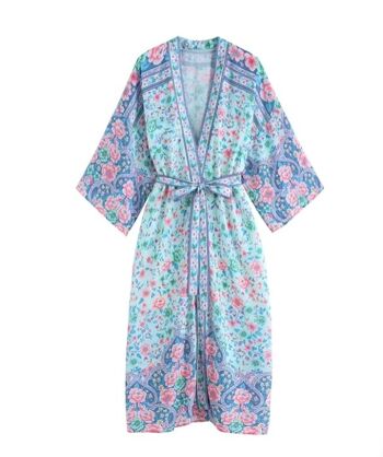 Kimono femme | bohème | vêtements de plage | imprimé floral 2