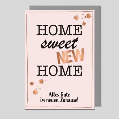 Carte de voeux pour emménager dans HOME SWEET NEW HOME