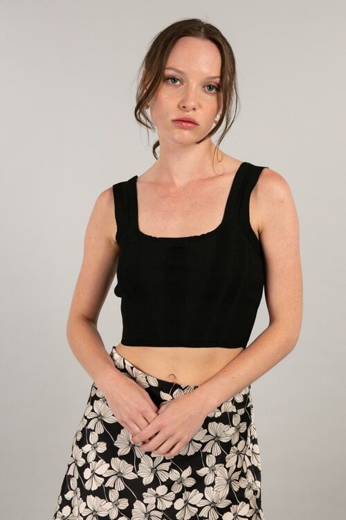 Bandage crop top NOIR - SWETA