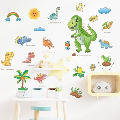 Decalcomanie da muro di dinosauro per la stanza dei bambini