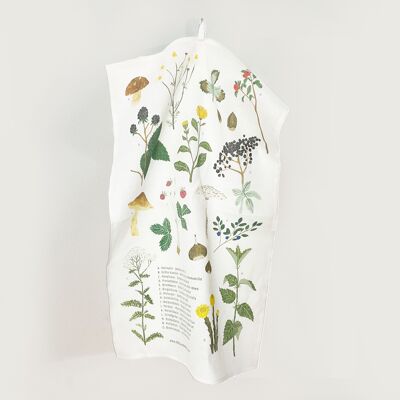 Tea towel "HEALING HERBS" | 100% linen | tea towel | gift idea | Home Textiles | Illustration | pattern || HEART & PAPER