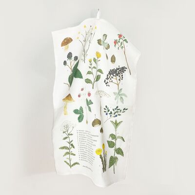 Torchon "HEALING HERBS" | 100% lin | torchon | idée cadeau | Linge de Maison | Illustration | motif || COEUR & PAPIER