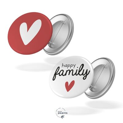 Famiglia felice - Set di 2 distintivi #43