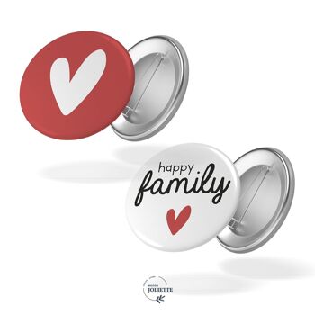 Happy family - Lot de 2 badges #43 1